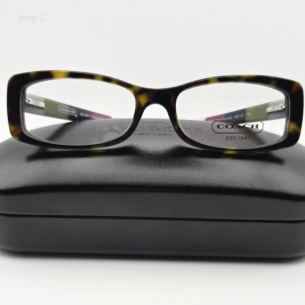 Coach Women's Glasses Tortoise Pattern Comes With Box And Coach Cleaning Wipe